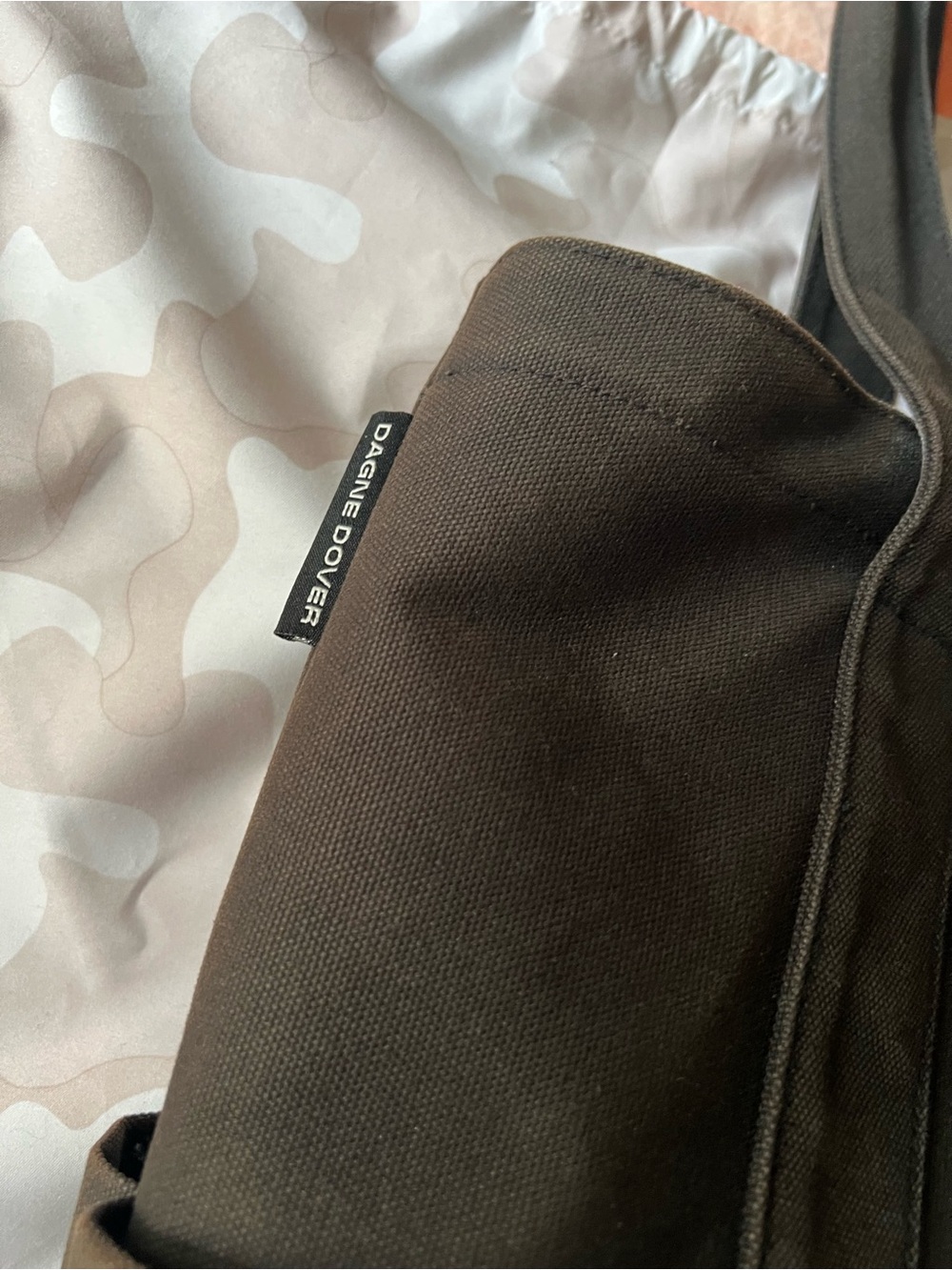 Dagne Dover Black Canvas Tote Bag - Spacious Everyday Carry - Picture 2 of 6